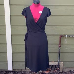 Flutter sleeve wrap dress